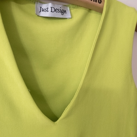 Y2k lime green crop top baby tee tank top size small - Picture 5 of 6